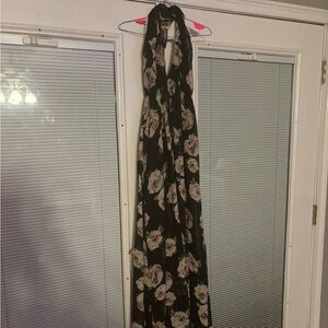 Boutique long halter-neck floral dress